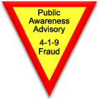 Public Awareness Advisory 4-1-9 Fraud