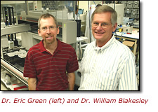 Dr. Eric Green (left) and Dr. William Blakesley