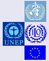 UNEP, ILO, and WHO logos