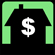 Image of dollar symbol on a house image.