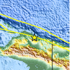 Small map showing earthquake