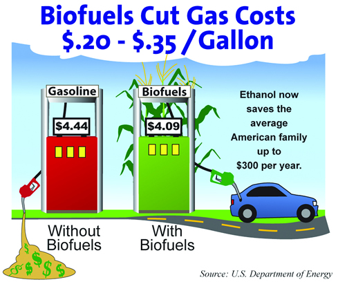 Biofuels cut costs