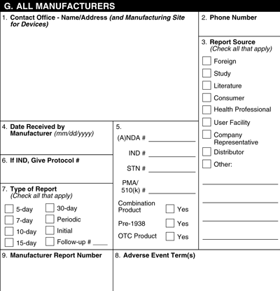 section G of form 3500A