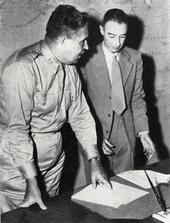 Leslie R. Groves and J. Robert Oppenheimer