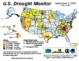 United States Weekly Drought Monitor Outlook
