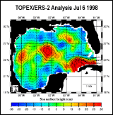 T/P ERS sea surface height data