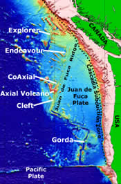 clickable map of NE Pacific research areas