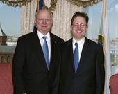 Secretary Bodman recognizes Steven R. Miller (right) 