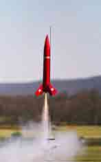 model rocket lift-off