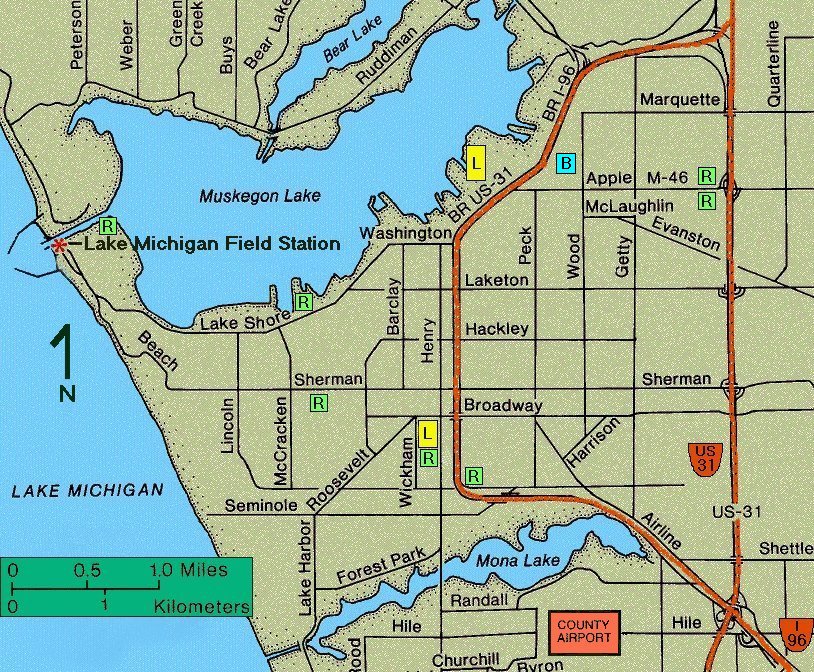 Click for interactive Muskegon area map
