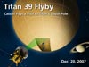 artist concept showing Titan flyby