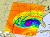 Infrared image of Hurricane Gustav