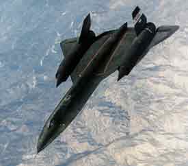 SR-71A - in Flight over Southern Sierra Nevada Mountains