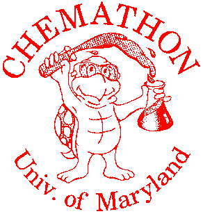 Chemathon logo: A terrapin chemist mixing chemicals