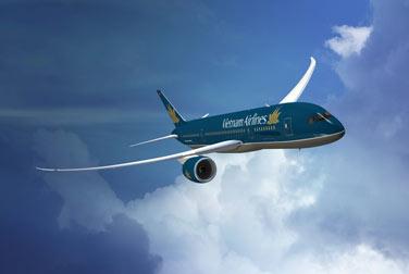 Artist's rendering of one of the four Vietnam Airlines Boeing 787-8 Dreamliners for which Ex-Im Bank has provided a preliminary financing commitment. (Artwork courtesy Boeing)