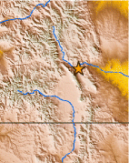 Small map showing earthquake