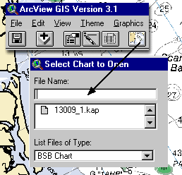 Screenshot graphic of the Nautical Chart Viewer