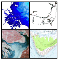 [graphic of various kinds of geospatial data]