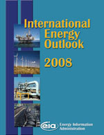 International Energy Outlook 2008 Report Cover.  Need help, contact the National Energy Information Center at 202-586-8800.