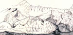 drawing of lituya bay area