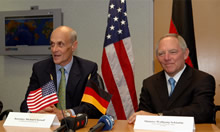 Secretary Chertoff with German Interior Minister Schauble