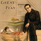 Poster for an 1900 play showing a poor father and his son