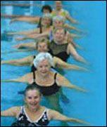 A group of women swimming
