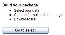 Image of build your package section of the choose page