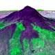 Mt. Etna, imaged by the Shuttle Radar Topography Mission