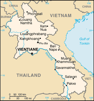 Laos map