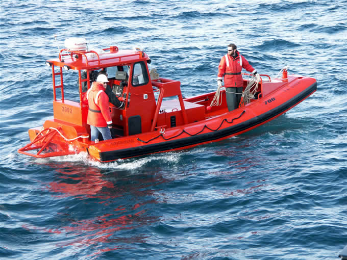 Fast Rescue boat underway