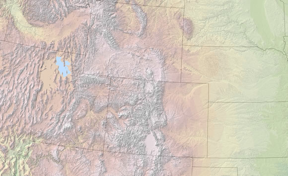 Ouline of airspace boundary for Denver Center