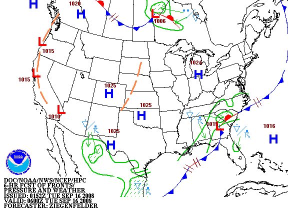 Loop of the short range forecasts