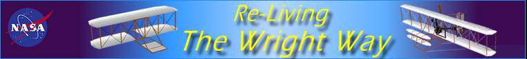 NASA -- Re-Living the Wright Way, images of Wright kite and aircraft