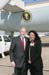 President George W. Bush presented the President’s Volunteer Service Award to Sharon Randolph upon arrival at the airport in Dallas, Texas, on Friday, February 3, 2006.  Randolph is a volunteer with a variety of organizations including In-Unity, Inc. and Sunset Baptist Church in Grand Prairie, Texas.  To thank them for making a difference in the lives of others, President Bush has met with more than 460 individuals around the country, like Randolph, since March 2002.