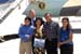 President George W. Bush met the Casillas family upon arrival in Santa Ana, California today. The Casillas family, including parents Jorge and Isabel and their two children Karina and Emmanuel, are active volunteers in their church and community. 