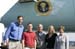 President George W. Bush met Chris Dudley upon arrival in Portland, Oregon, on Friday, August 13, 2004.  Dudley, a former player with the NBA’s Portland Trail Blazers, created The Dudley Foundation to help children succeed regardless of economic, educational or health liabilities.  