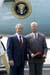 President George W. Bush met Tom Shaffer upon arrival in Ridley Park, Pennsylvania, on Tuesday, August 17, 2004.  Shaffer is an active volunteer with Race Against Drugs, a national drug awareness and prevention program for youth. 