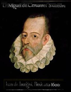 Portrait of Miguel de Cervantes y Saavedra (1547–1615), by Juan de Jauregui y Aguilar. —Real Academia de la Historia, Madrid, Spain. The Bridgeman Art Library