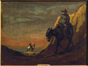 <i>Don Quixote</i> and Sancho Panza, 1864–1865, by Honoré Daumier.  —Erich Lessing, Art Resource, NY
