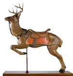 Hand-carved deer from a rare 1902 Dentzel Carousel.
			
—Courtesy Shelburne Museum