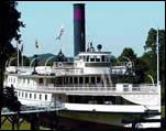  The Ticonderoga, built in 1906, operated on Lake Champlain until 1953. Now a National Historic Landmark, the steamship was moved overland to the Shelburne in 1955.
			
—Courtesy Shelburne Museum