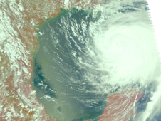 AIRS visible image of Hurricane Ike