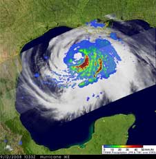 TRMM image of Ike from Sept. 12, 2008