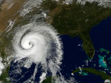 Satellite image of Ike