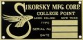 Sikorsky plaque