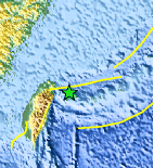 Small map showing earthquake