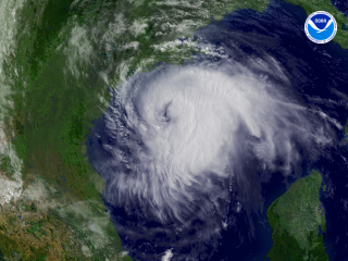 Hurricane Ike regional imagery, 2008.09.12 at 1515Z. Centerpoint Latitude: 26:33:33N Longitude: 92:43:59W.
