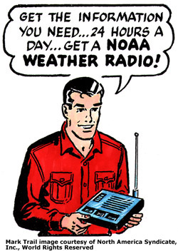 Mark Trail and the NOAA Weather Radio All Hazards. 
