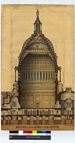 1859 Cross-Section Drawing of the U.S. Capitol Dome and Rotunda 